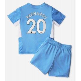 Camisolas de futebol Manchester City Bernardo Silva 20 Criança Equipamento Principal 2021/22 Manga Curta